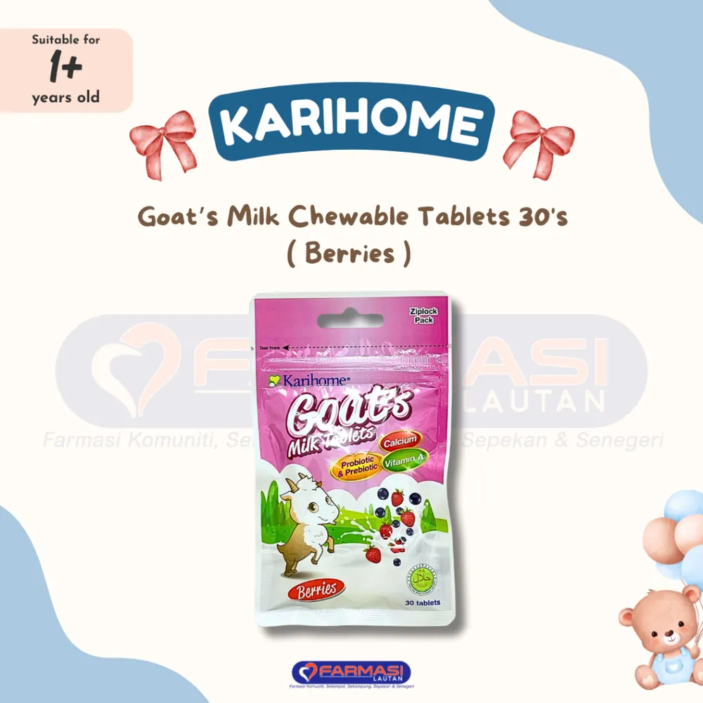 KARIHOME GOAT'S MILK BERRIES 30 CHWTABS