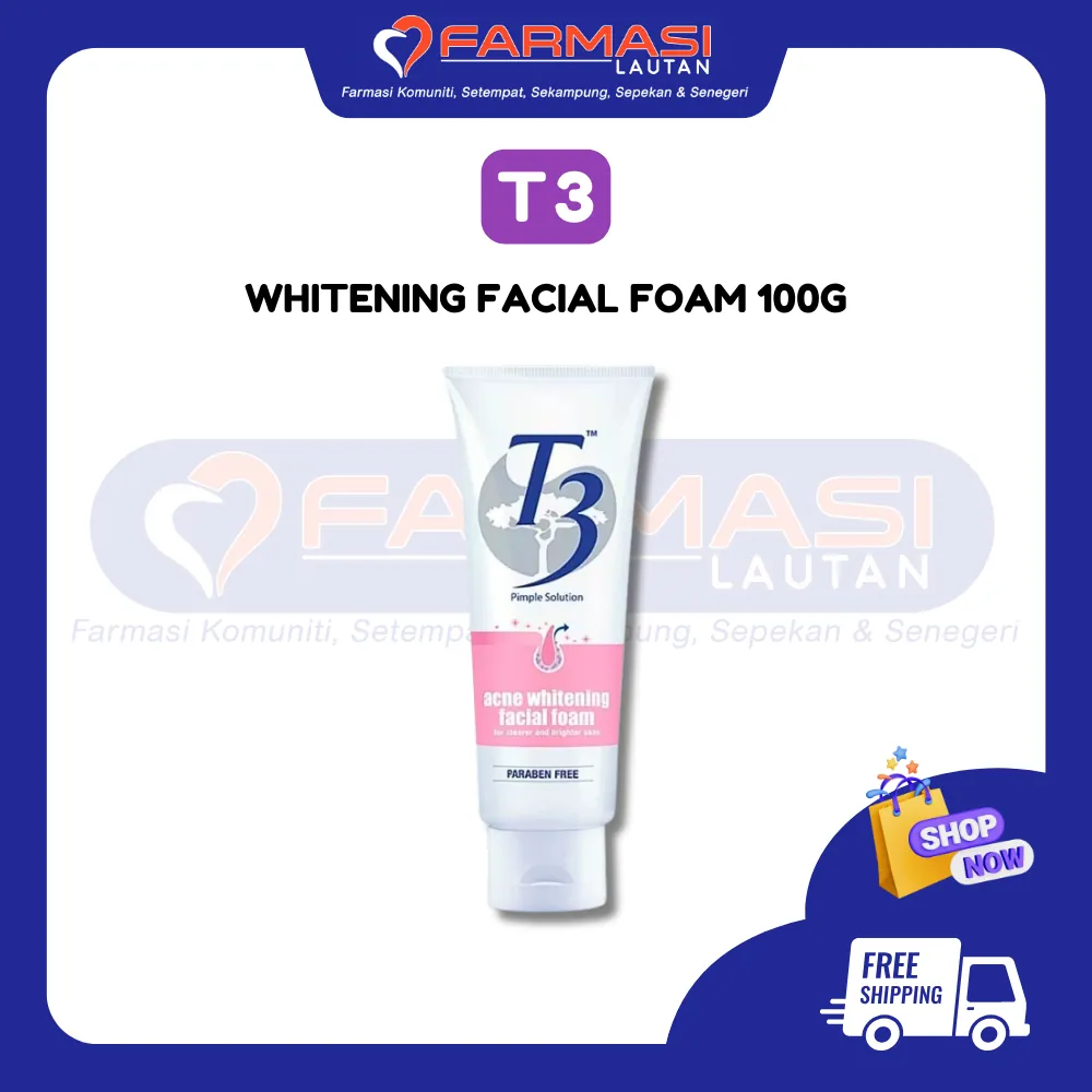 T3 ACNE WHITENING FACIAL FOAM 100 G