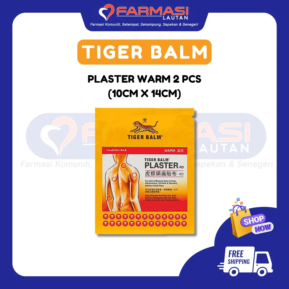 TIGER BALM PLASTER-RD WARM 10 CM X 14 CM 2 PLASTERS