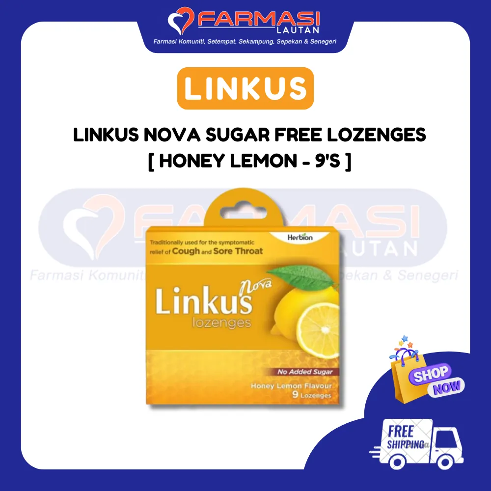 LINKUS NOVA HONEY LEMON SUGAR FREE 9 LZG