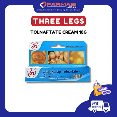 Three Legs Tolnaftate Cream 10GM