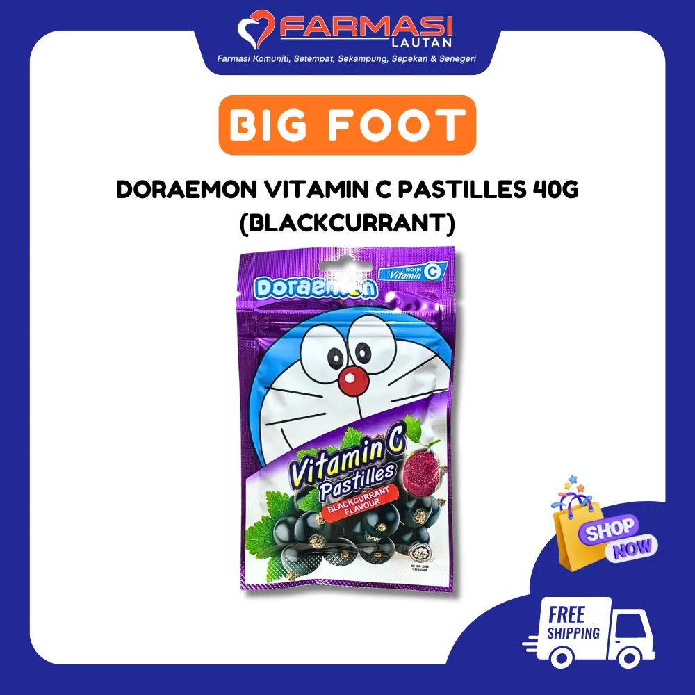 Doraemon Vit C Pastilles Blackcurrant 40 g