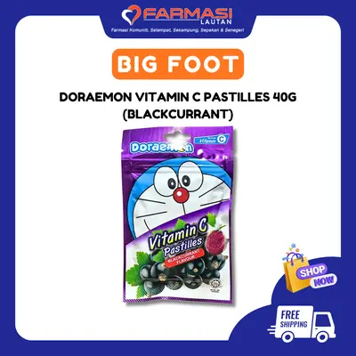 Doraemon Vit C Pastilles Blackcurrant 40 g