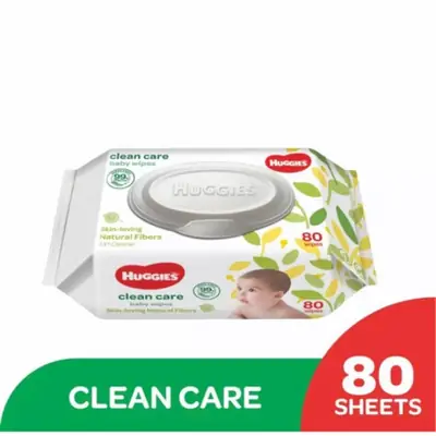 Huggies Baby Wipes Clean Care 80 Sheets