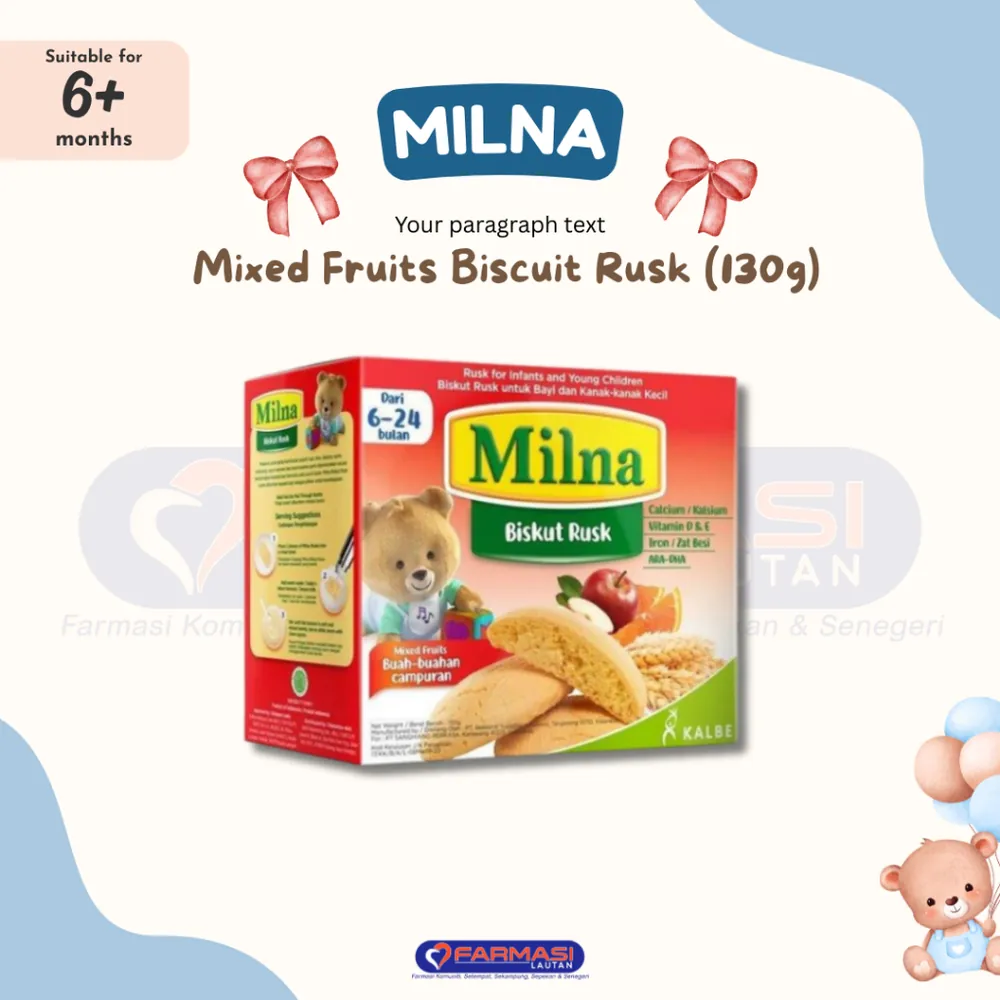 MILNA BISKUT RUSK MIXED FRUITS 130 G