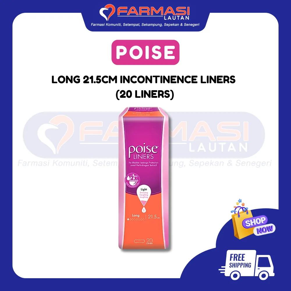 POISE LINERS LONG 21.5 CM 10 LINERS