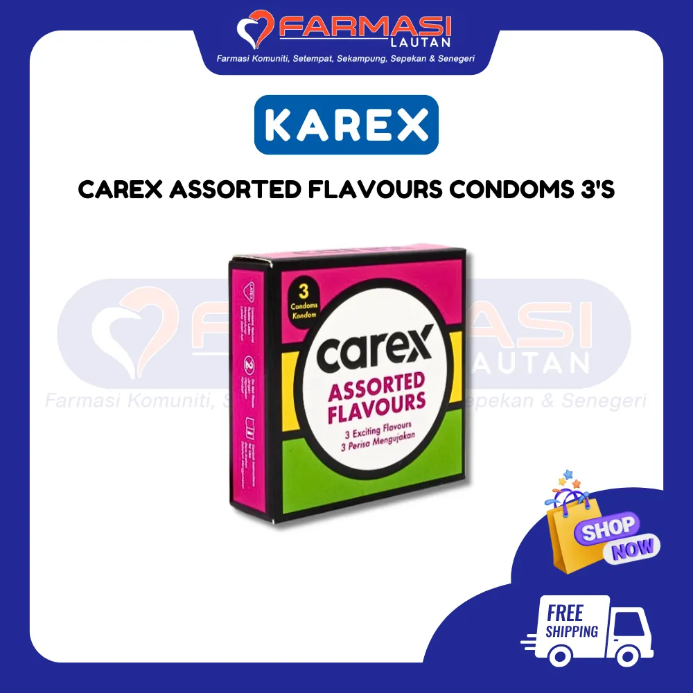 KAREX CAREX ASSORTED FLAVOUR 3 CONDOMS