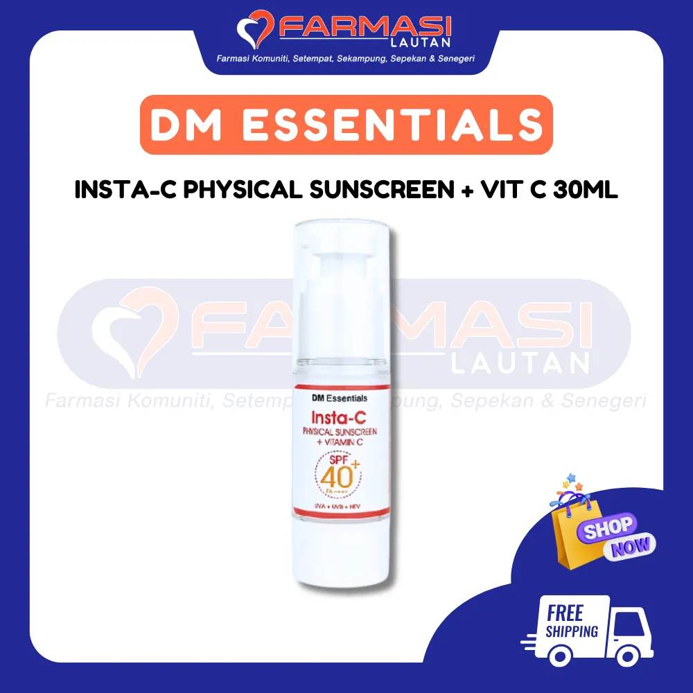 DM ESSENTIALS INSTA-C PHYSICAL SUNSCREEN + VIT C 30 ML