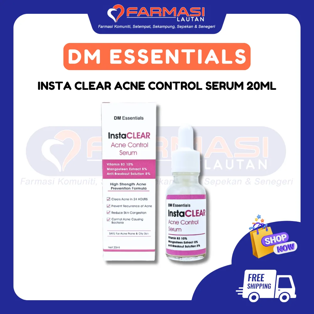 DM ESSENTIALS INSTACLEAR ACNE CONTROL SERUM 20 ML