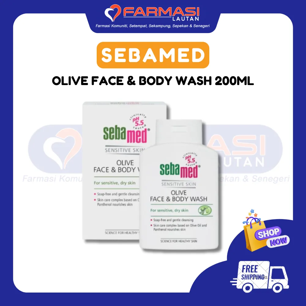 SEBAMED OLIVE FACE & BODY WASH 200ML