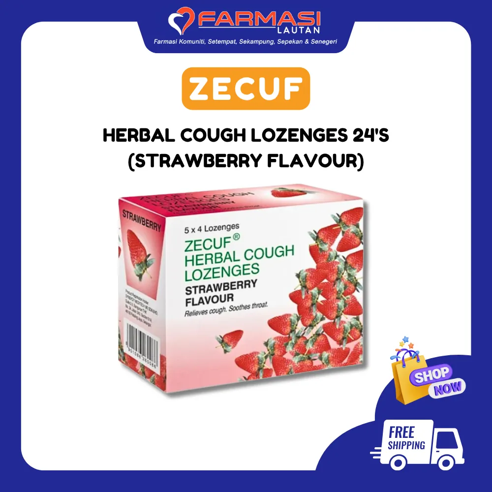 ZECUF LOZENGES STRAWBERRY 5 X 4 DROPS