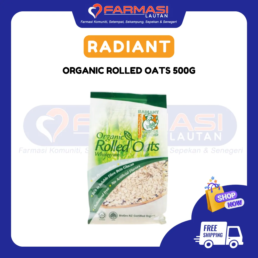 RADIANT ORGANIC ROLLED OATS 500 G