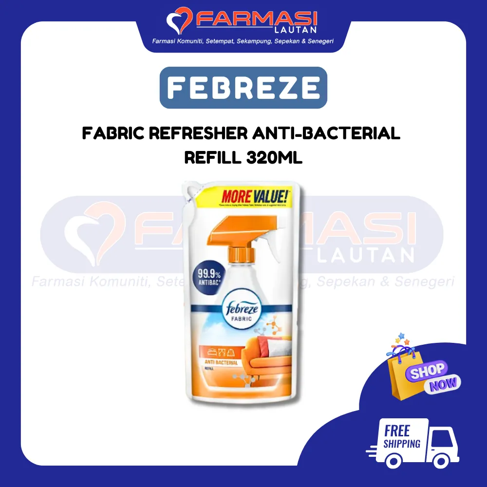 FEBREZE FABRIC REFRESHER REFILL ANTI BACTERIAL 320 ML