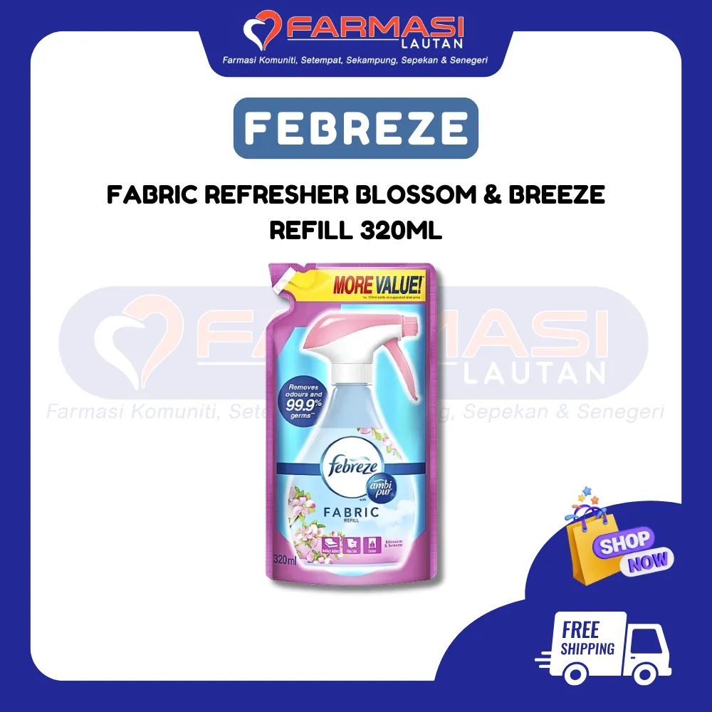 FEBREZE FABRIC REFRESHER REFILL BLOSSOM & BREEZE 320 ML