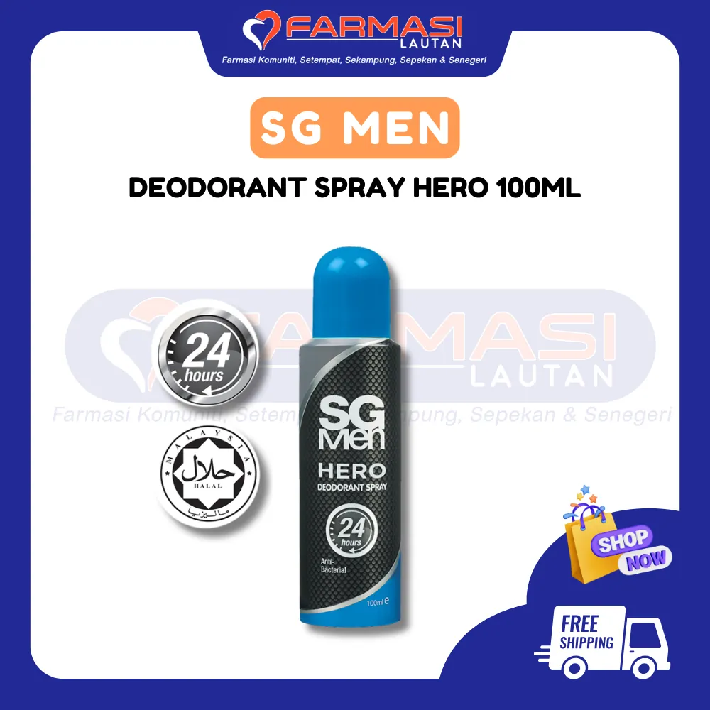 SG MEN DEODORANT SPRAY HERO 100 ML