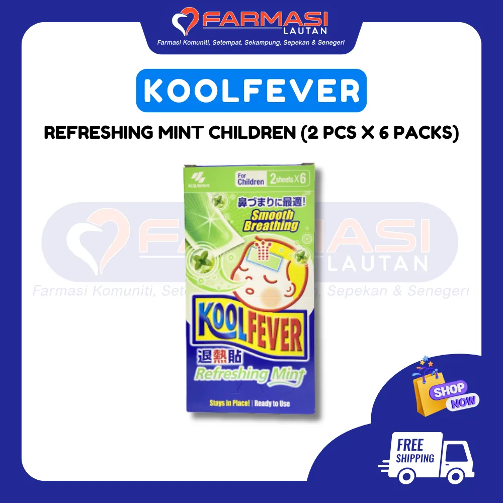 KOOLFEVER REFRESHING MINT FOR CHILDREN 2 SHEETS X 6 PCKTS