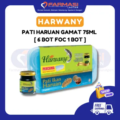 HARWANY PATI HARUAN GAMAT 75 ML 6 BOT FOC 1 BOT