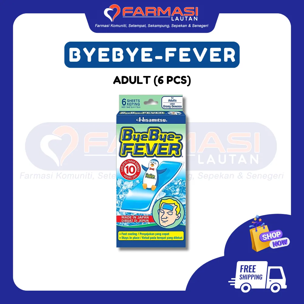 BYEBYE-FEVER ADULT 5 CM X 13 CM 6 SHEETS