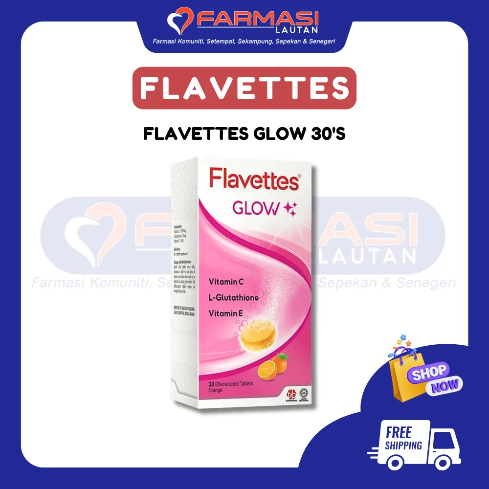 FLAVETTES GLOW 30 EFFERVESCENT TABS