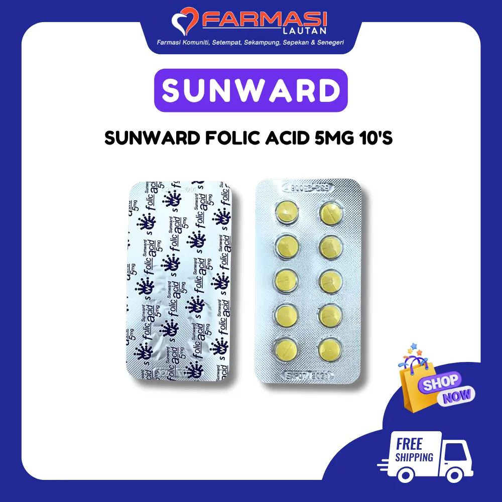 SUNWARD FOLIC ACID 10 TABS