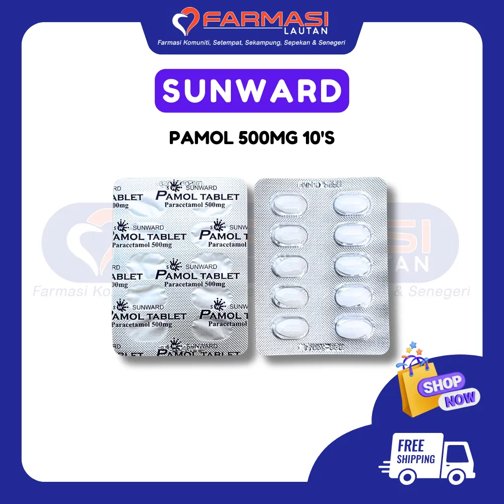 SUNWARD PAMOL 500 MG 10 TABS