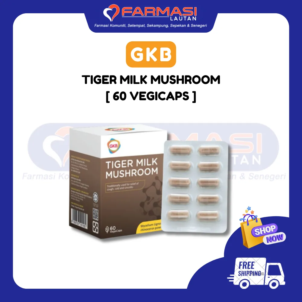 GKB TIGER MILK MUSHROOM 490 MG 60 VCAPS