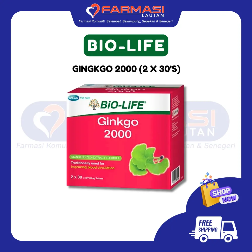 BIO-LIFE GINKGO 2000 30 TABS TP