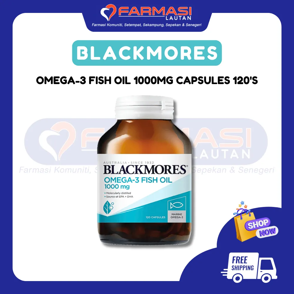 BLACKMORES OMEGA-3 FISH OIL 1000 MG ODOURLESS 120 CAPS