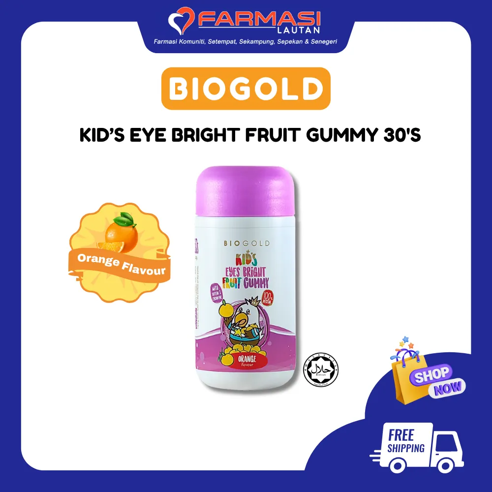 BIOGOLD KIDS EYES BRIGHT FRUIT GUMMY 30'S