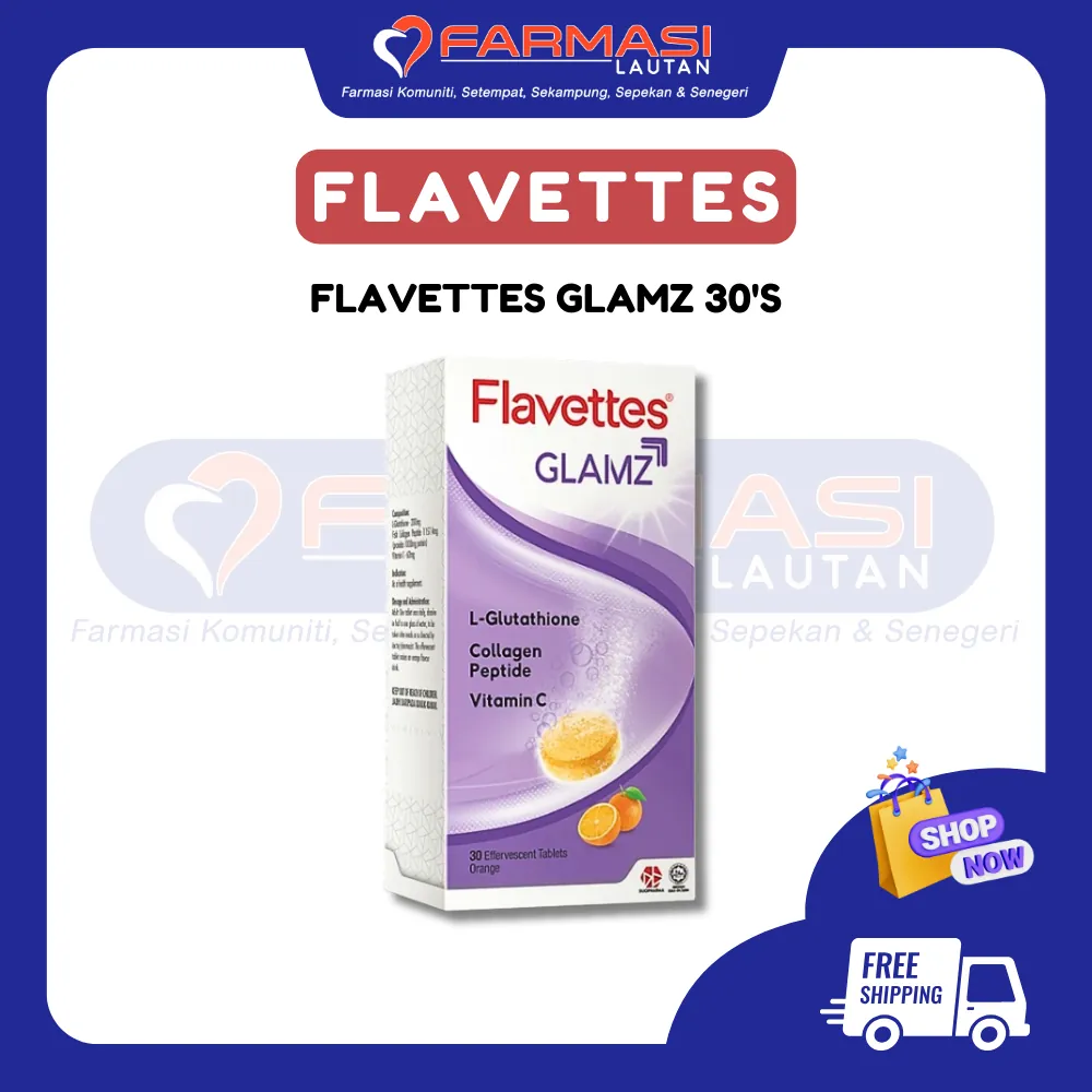 FLAVETTES GLAMZ 30 EFFERVESCENT TABS
