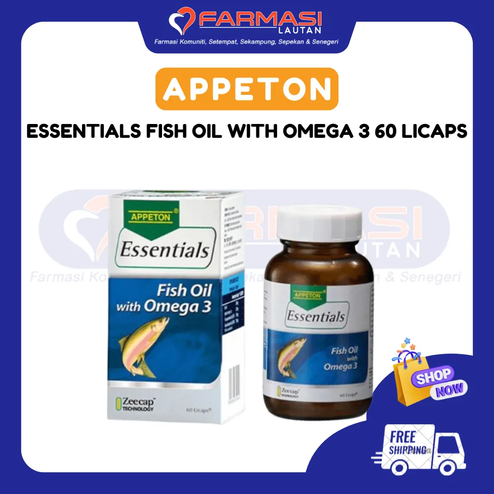 APPETON ESSENTIALS FISH OIL WITH OMEGA 3 60 LICAPS