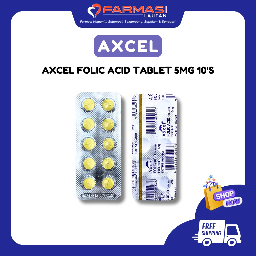 AXCEL FOLIC ACID 10 TABS