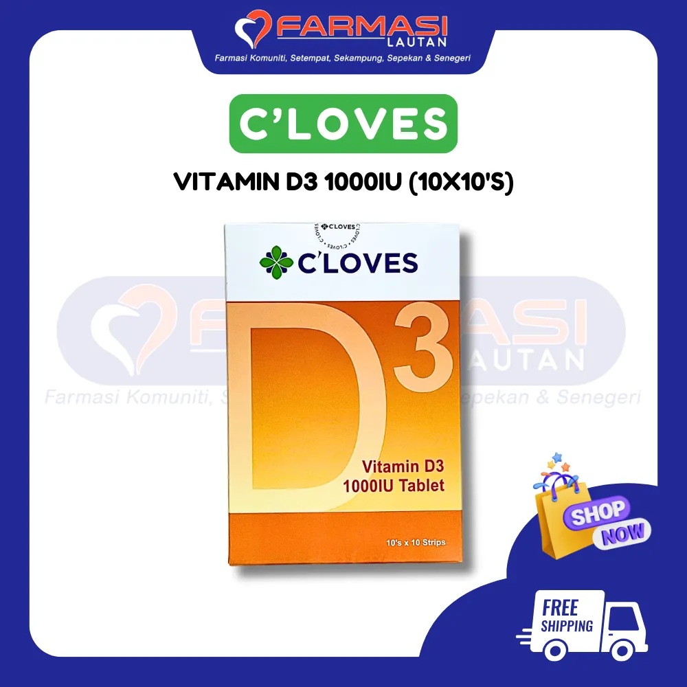 C'LOVES VITAMIN D3 1000IU 100 TABS