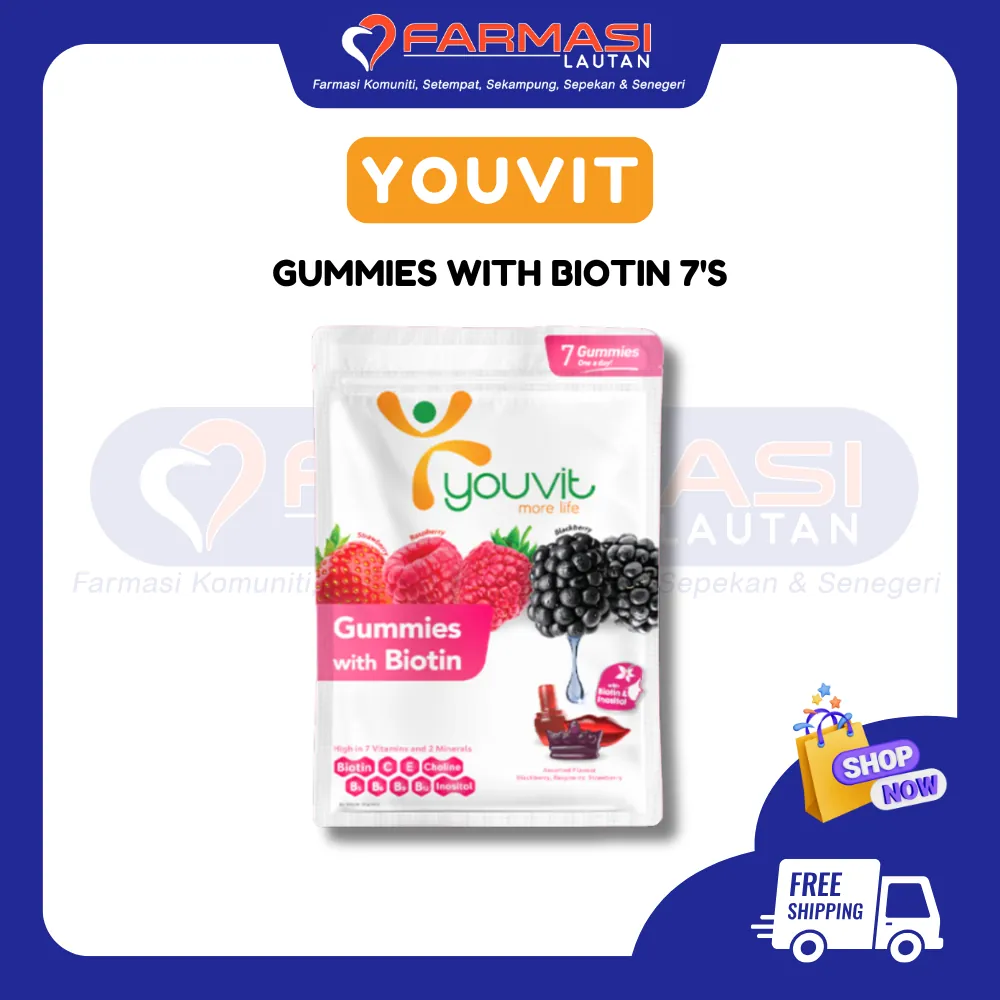 YOUVIT BEAUTY BIOTIN GUMMIES MIX BERRY 28G 7'S