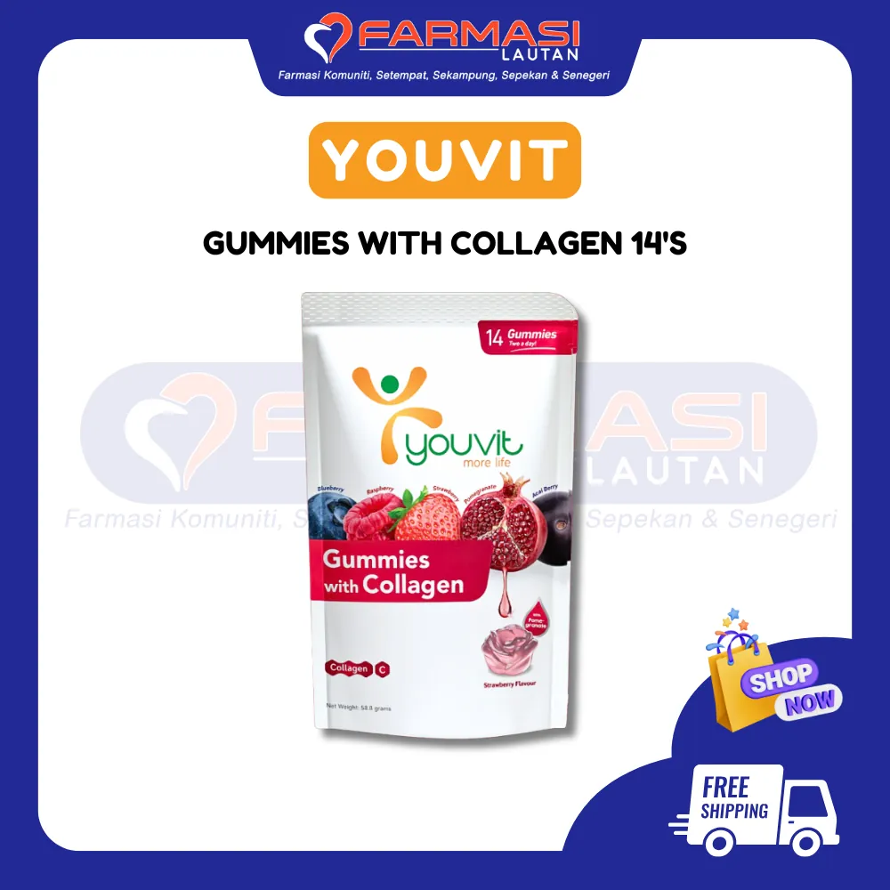 YOUVIT BEAUTY COLLAGEN GUMMIES STRAWBERRY 14'S