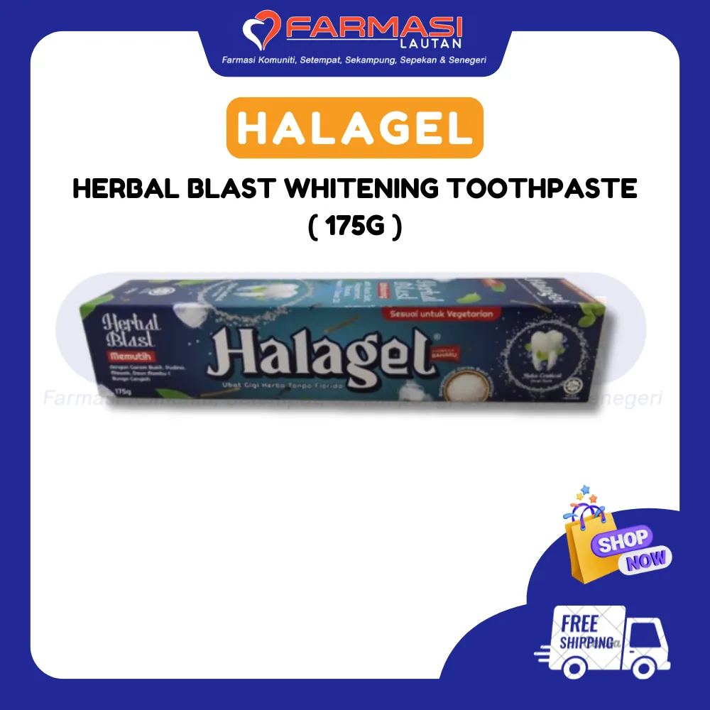 HALAGEL HERBAL BLAST WHITENING TOOTHPASTE 175 G