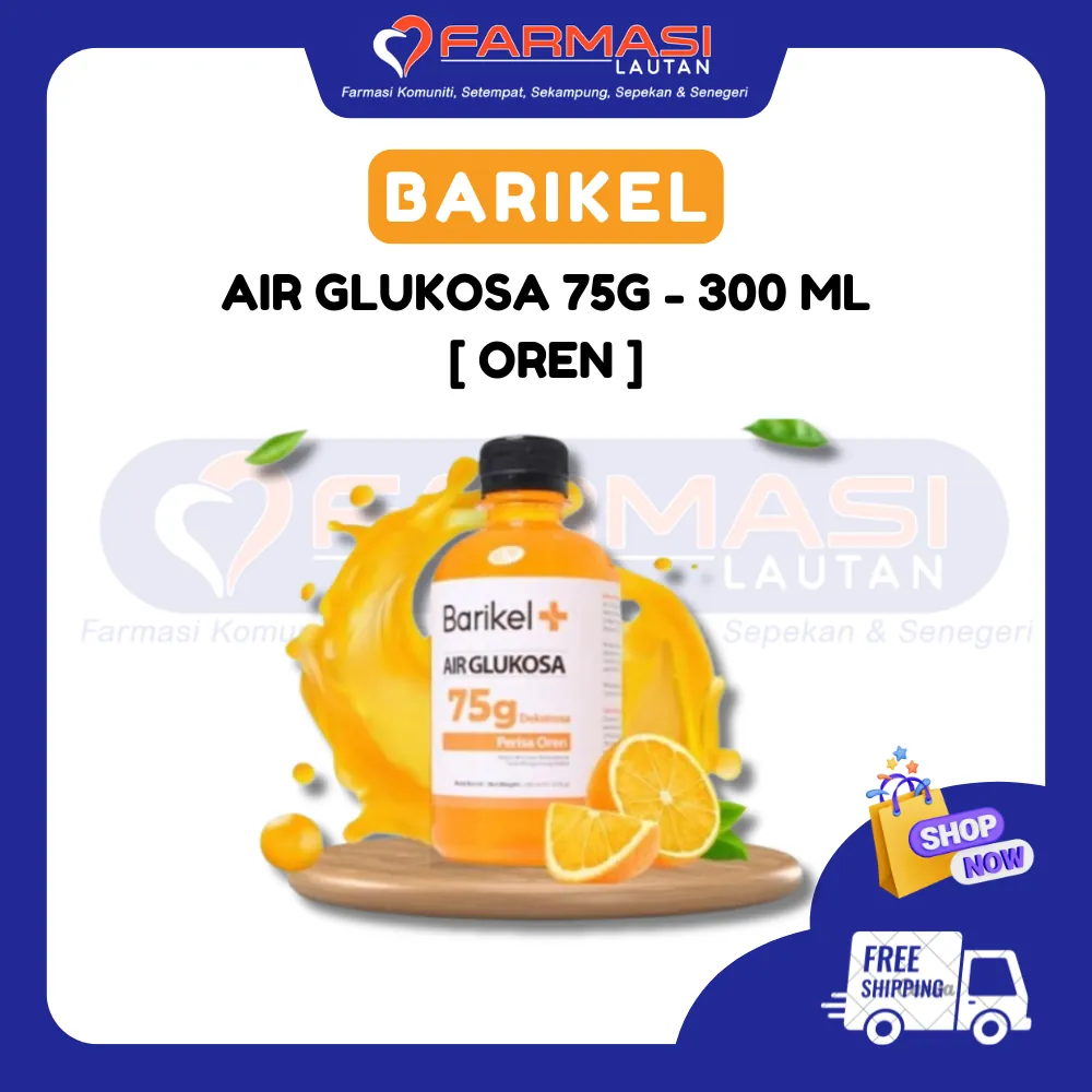 BARIKEL AIR GLUKOSA 75 G OREN 300 ML