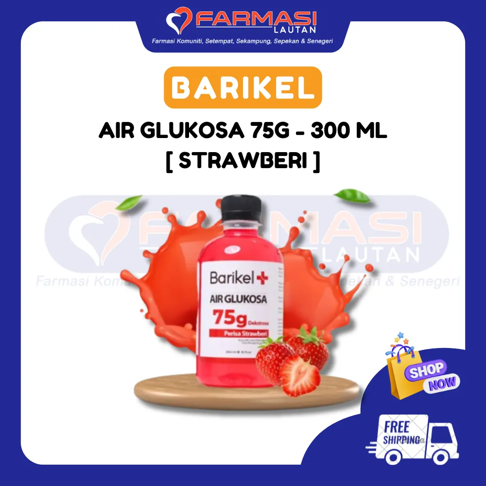 BARIKEL AIR GLUKOSA 75 G STRAWBERI 300 ML
