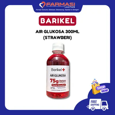 Barikel Air Glukosa 75 g Strawberi 300 ml