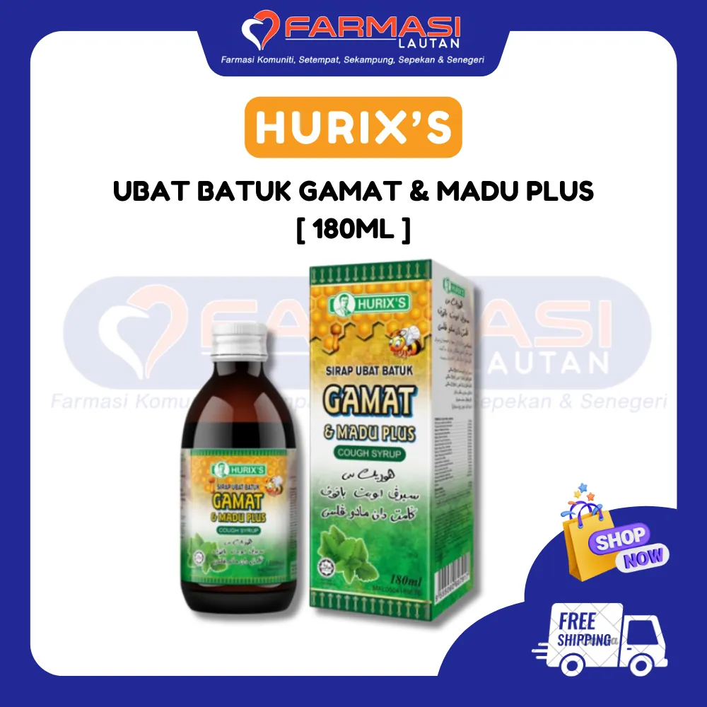 HURIX'S UBAT BATUK GAMAT & MADU PLUS 180 ML