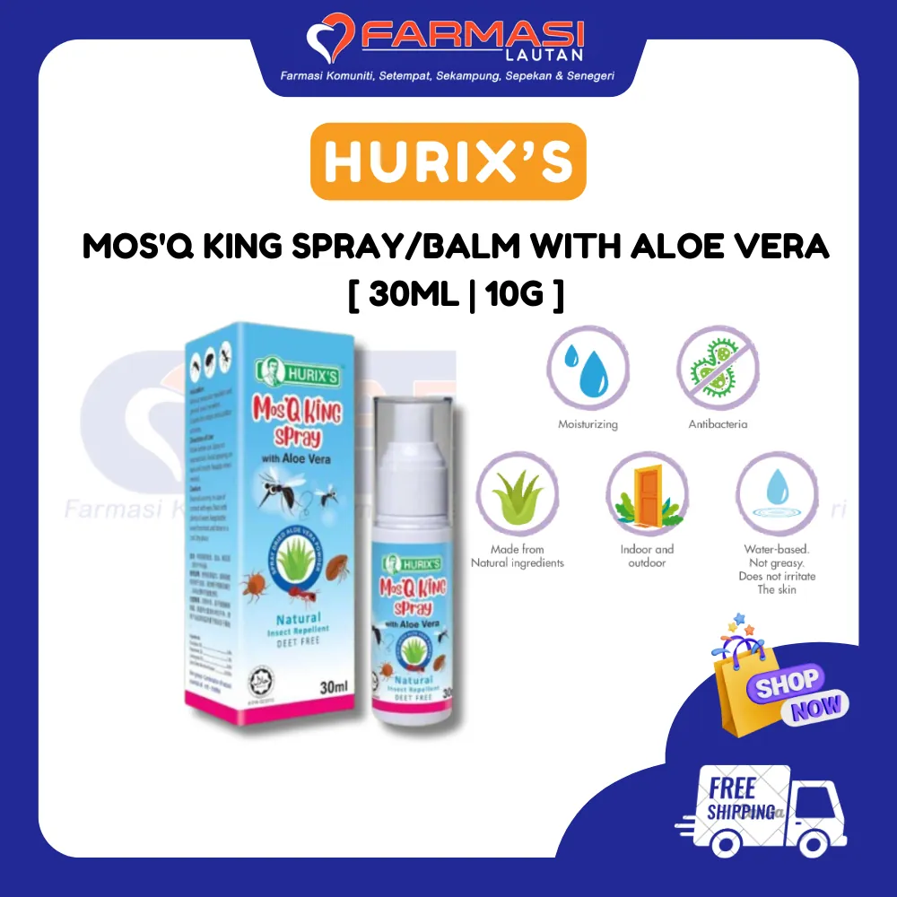 HURIX'S MOS'Q KING SPRAY WITH ALOE VERA 30 ML