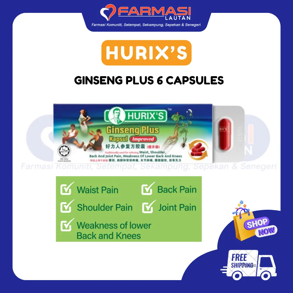 HURIX'S GINSENG PLUS (IMPROVED) 6 CAPS