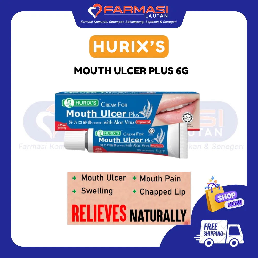 HURIX'S MOUTH ULCER PLUS (IMPROVED) 6 GM