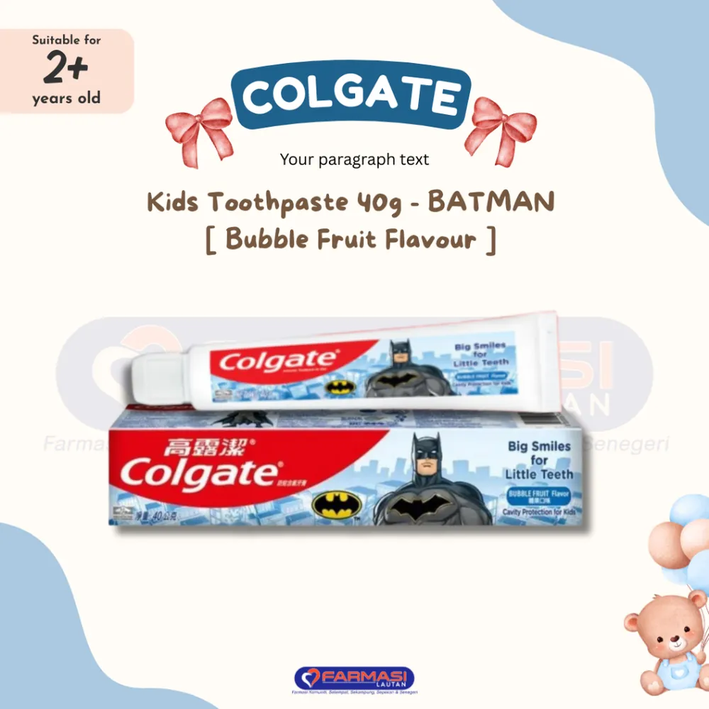 COLGATE TOOTHPASTE KIDS BATMAN 40 G 1 PCS