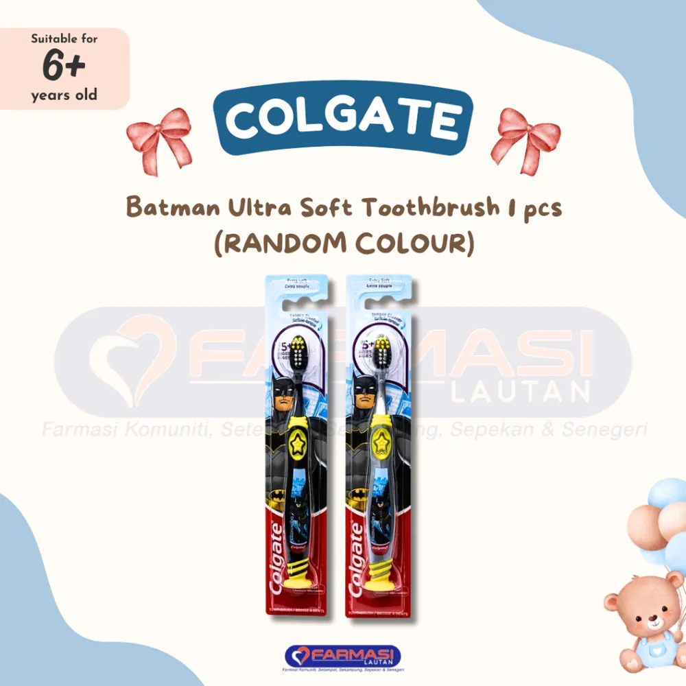 COLGATE TOOTHBRUSH 6+ YEARS SMILES BATMAN 1 PCS