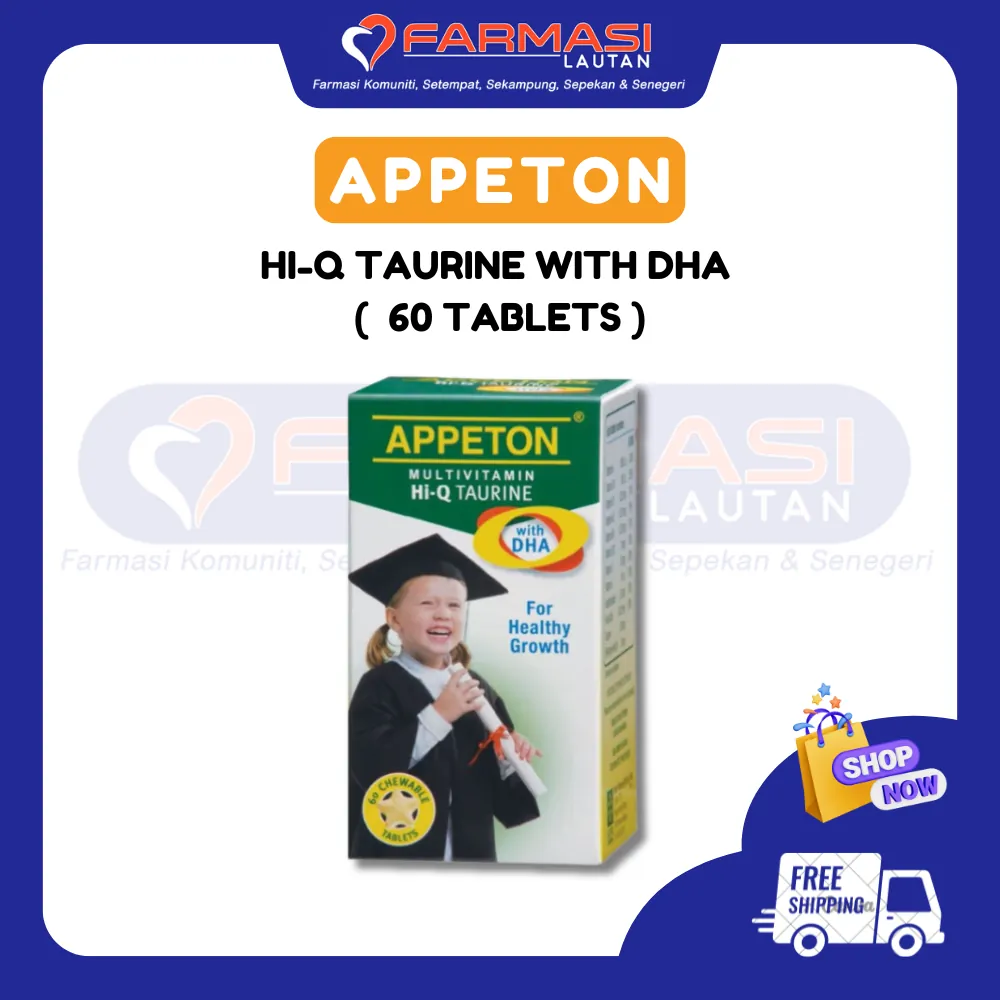 APPETON HI-Q TAURINE WITH DHA 60 CHWTABS