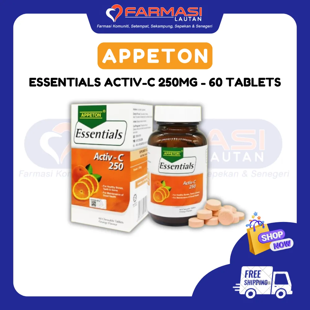 APPETON ESSENTIALS ACTIV-C 250 ORANGE 60 CHWTABS