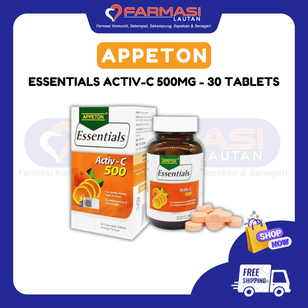 APPETON ESSENTIALS ACTIV-C 500 ORANGE 30 CHWTABS