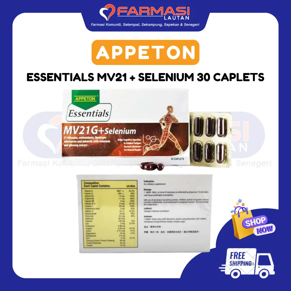 APPETON ESSENTIALS MV21G+SELENIUM 30 CPLTS