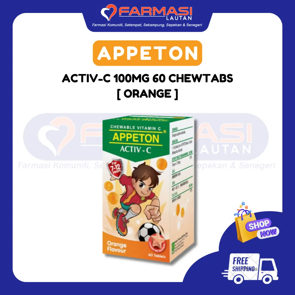 APPETON ACTIV-C ORANGE 60 CHWTABS